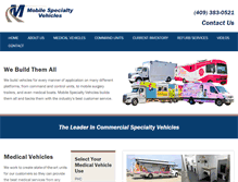 Tablet Screenshot of mobilespecialtyvehicles.com